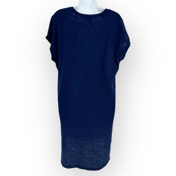 bobi NWT raglan t-shirt dress women's size M - navy- slub tee cotton - Picture 6 of 9